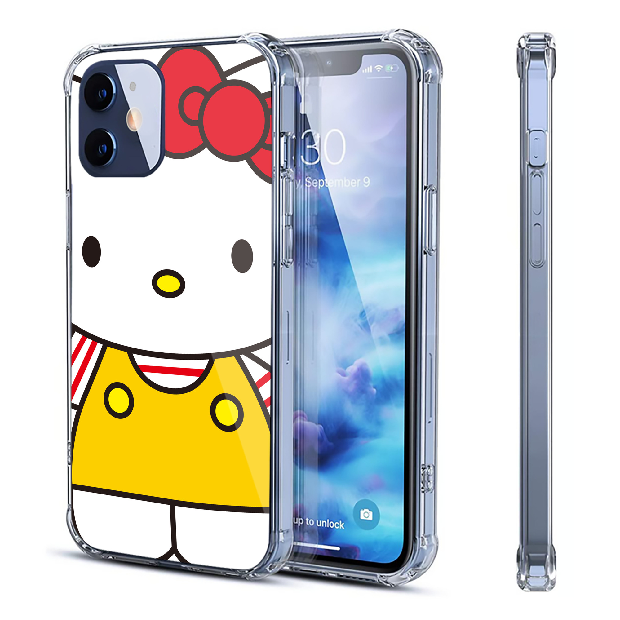 （画像用） Hello Kitty ハローキティ 【iPhone 12シリーズ対応】透明スマホケース（クリアソフトケース）